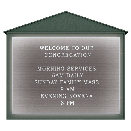 United Visual Products Indoor Enclosed Combo Board, 72"x36", Bronze Frame/Green & Blue Spruce UVCB7236BZ-GREEN-BLSPRU